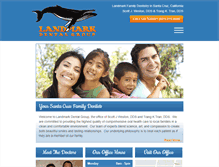 Tablet Screenshot of landmark-dental-group.com